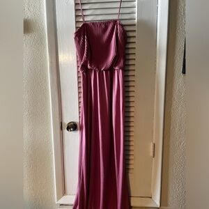 Vintage pink maxi dress with spaghetti straps